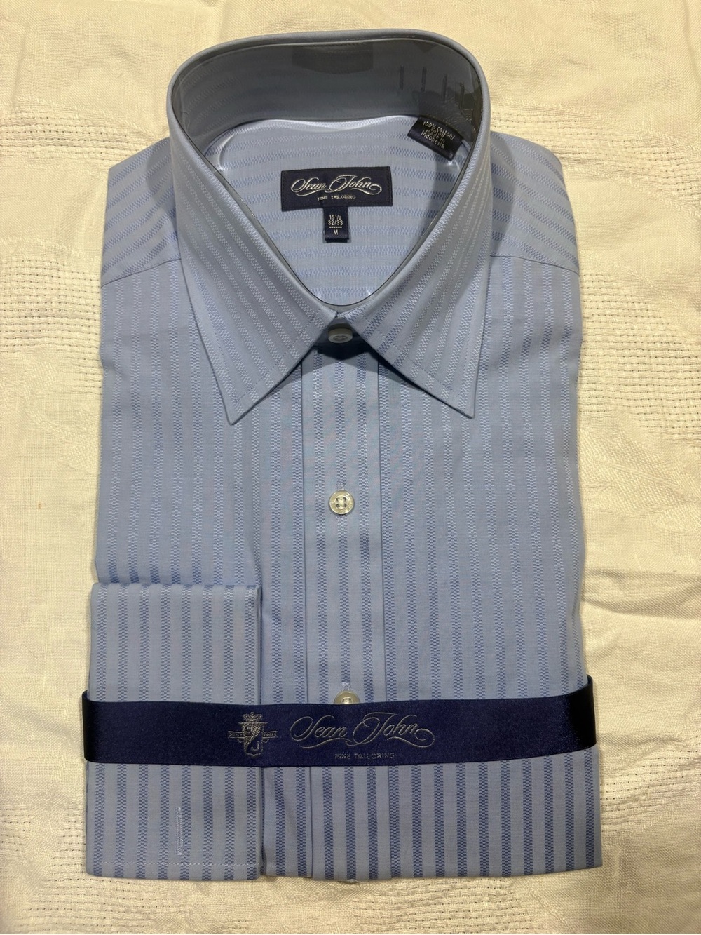 Sean John Light Blue Pinstripe Dress Shirt